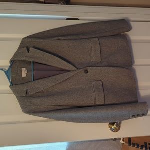 LOFT | Gray Herringbone Patterned Blazer